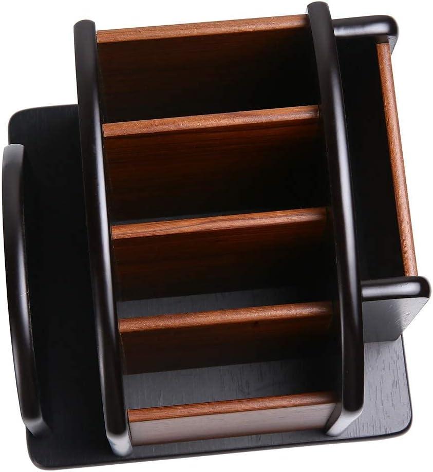 Wooden Desk Organizer, Wood Desktop Organizer Office Supplies Storage Organizer Remote Control Caddy Holder (Desk Organizer-6) Desk Organizer-6 Desk