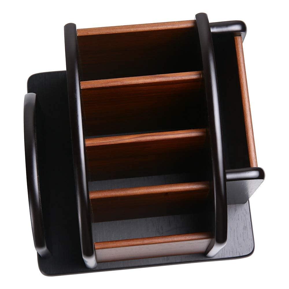 Wooden Desk Organizer, Wood Desktop Organizer Office Supplies Storage Organizer Remote Control Caddy Holder (Desk Organizer-6) Desk Organizer-6 Desk