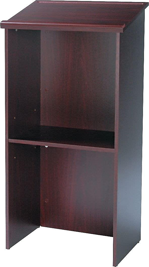 Safco Stand-Up Adjustable Shelf Lectern, 23 x 15.75 x 46, Mahogany