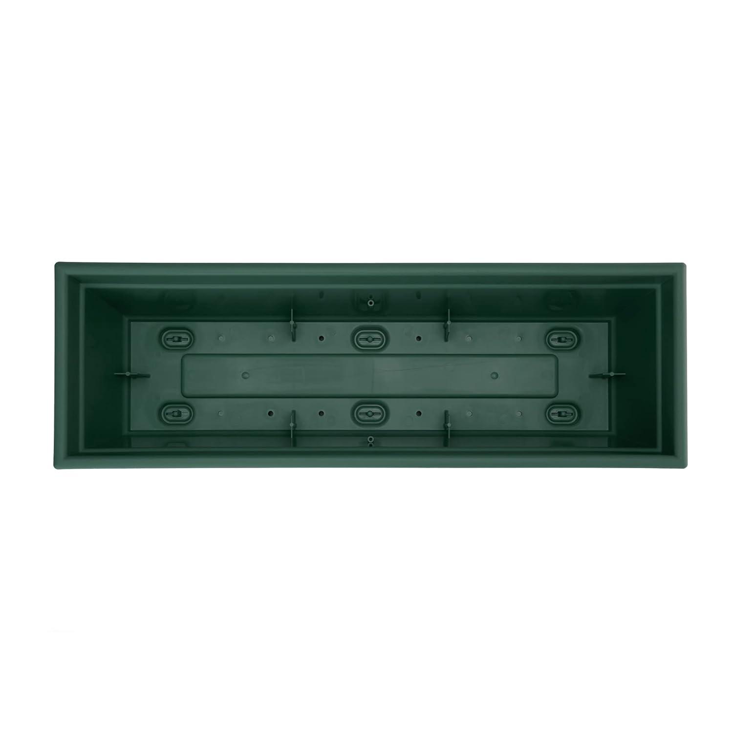 Bloem Dayton 6.87 in. H X 24 in. W Plastic Ocean Series Window Box Turtle Green