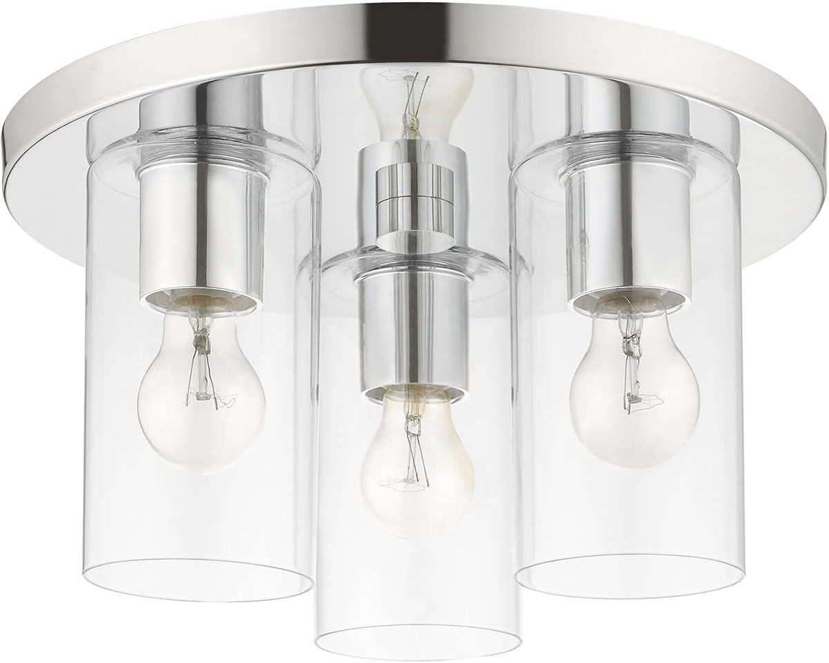 Livex Lighting Zurich 3 - Light Flush Mount in  Polished Chrome