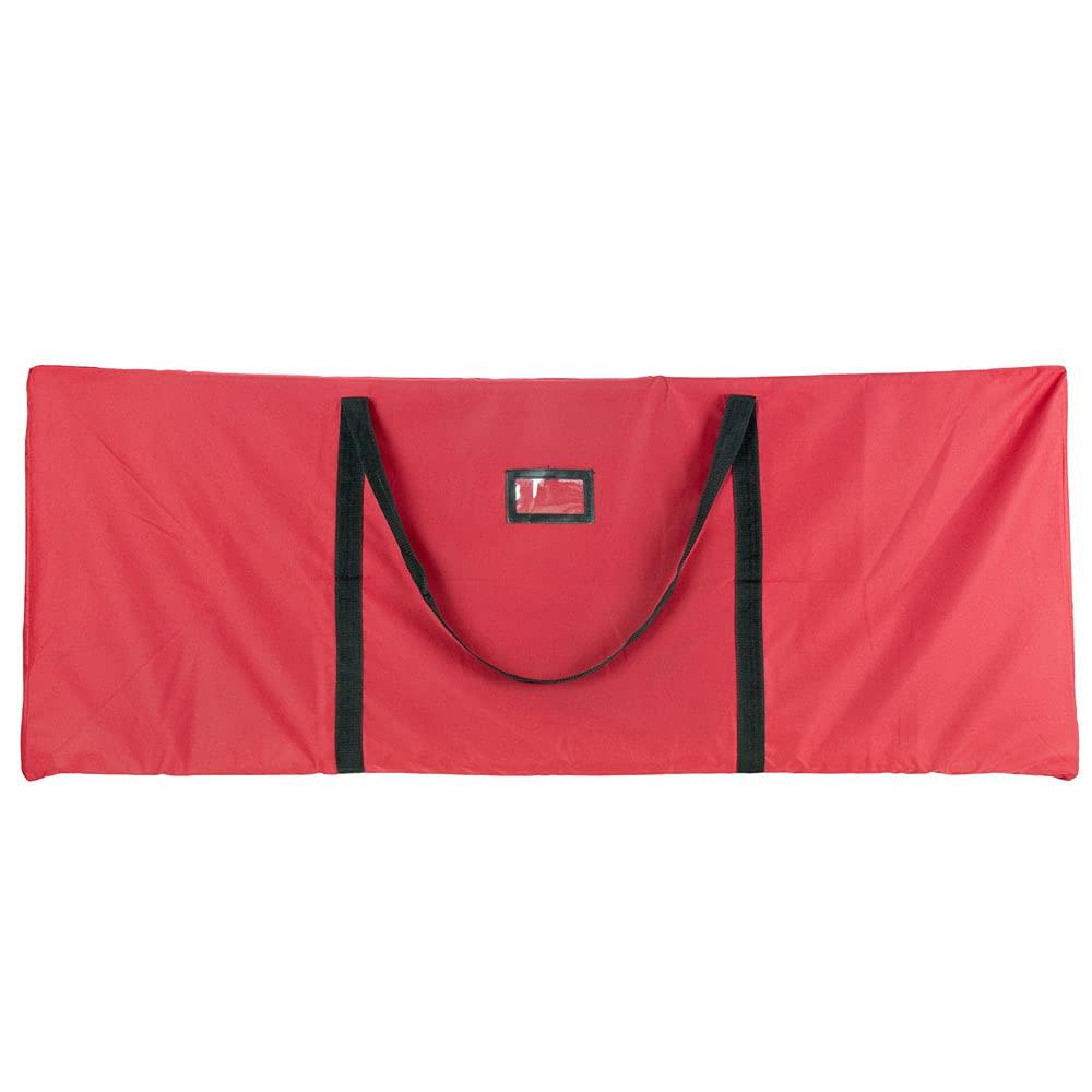 Santa's Bag 6'-9' Extra Large Tree Storage Bag: TreeKeeper, Polyester, Built-In Handles, Christmas Tree Storage, Red