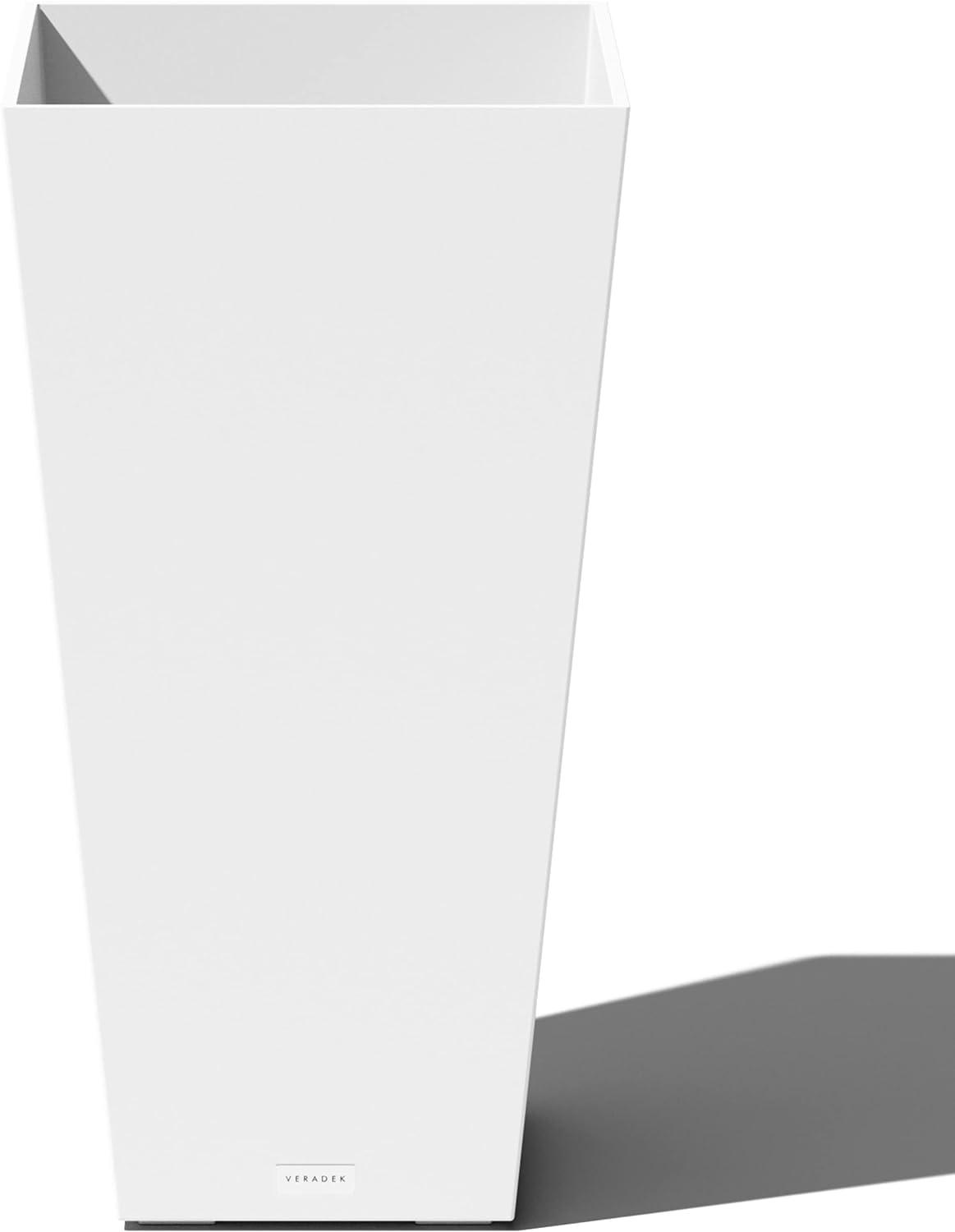 Veradek Pure Series Midland 30" Plastic Planter - White