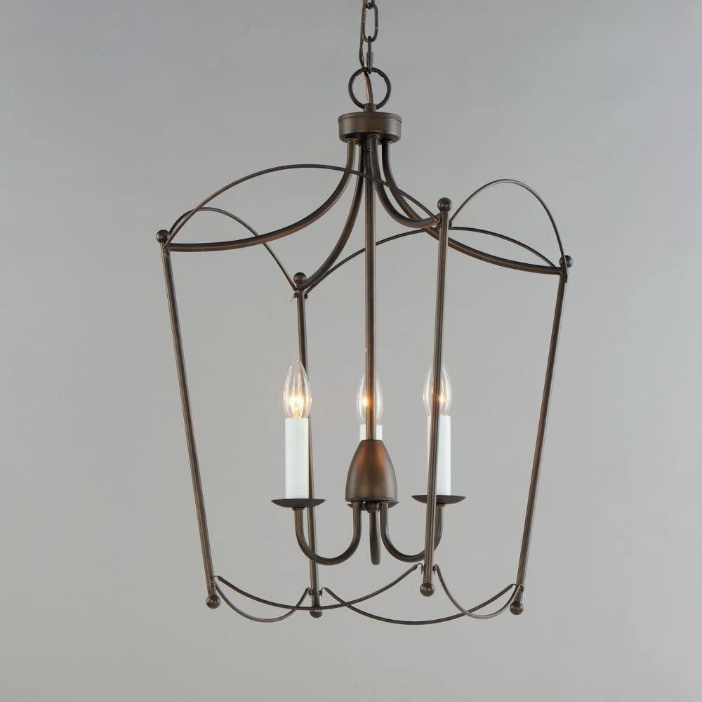 14 in. Plumette 3 Light Chestnut Bronze Multi-Light Pendant Ceiling Light