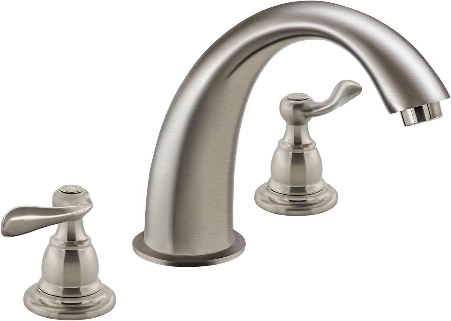 Elegant 16" Stainless Steel Classic Widespread Deck Mounted Faucet