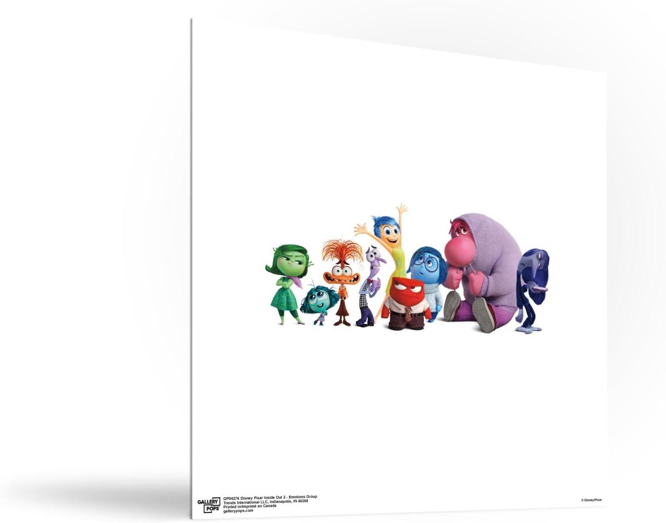 Gallery Pops Disney Inside Out 2 - Emotions Group Wall Art, Unframed Version, 12" x 12"