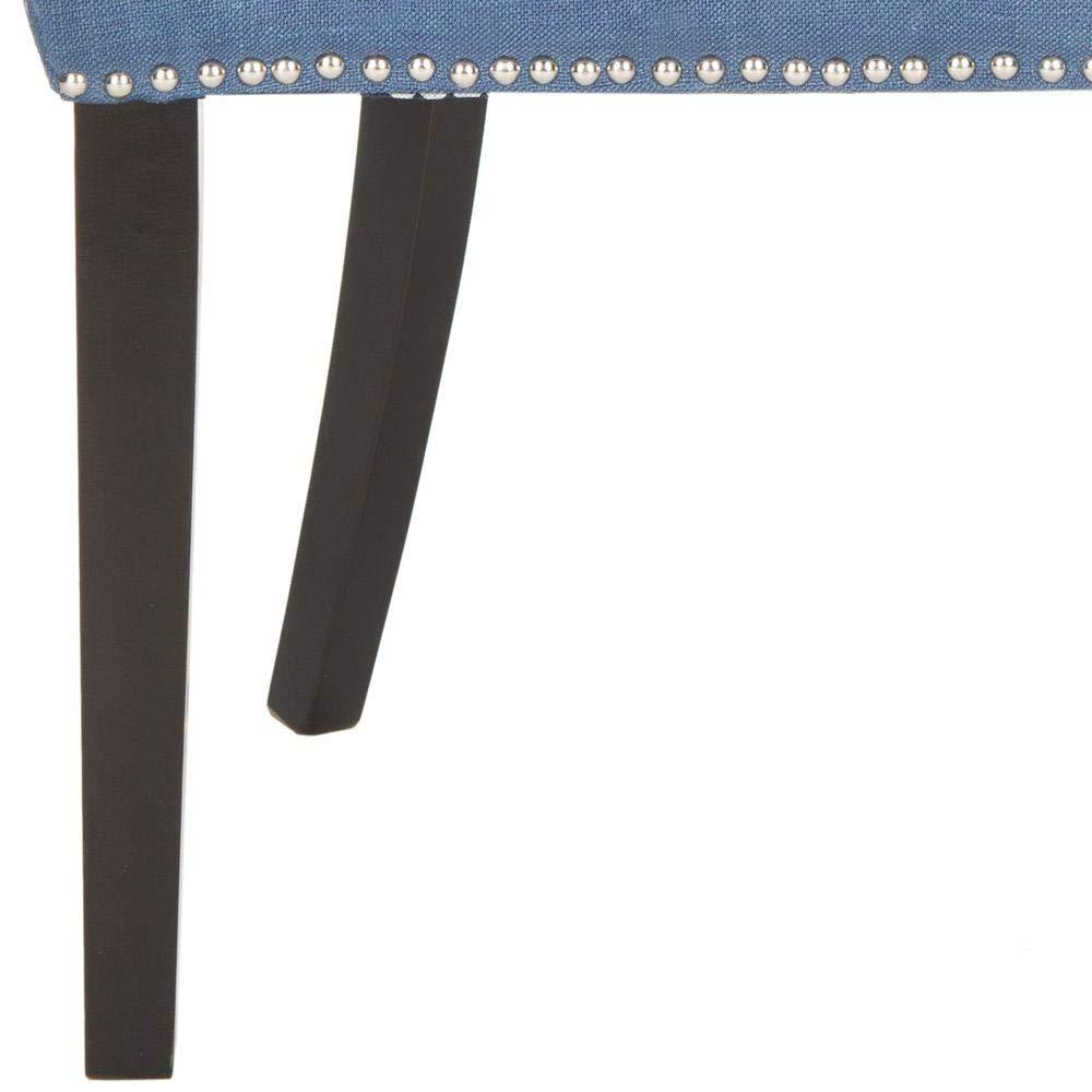 Lester 19" H Dining Chair With Nail Head Trim (Set of 2) - MCR4709 - Navy - Safavieh Couture