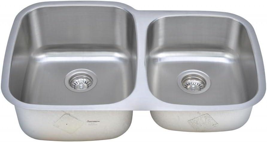 Craftsmen Series 32.13'' L Undermount Double Bowl Stainless Steel Kitchen Sink