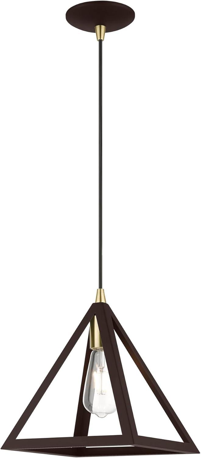Livex Lighting Pinnacle 1 - Light Pendant in  Black/Brushed Nickel