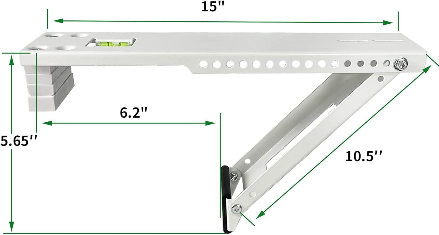 Universal White Steel Window AC Support Bracket