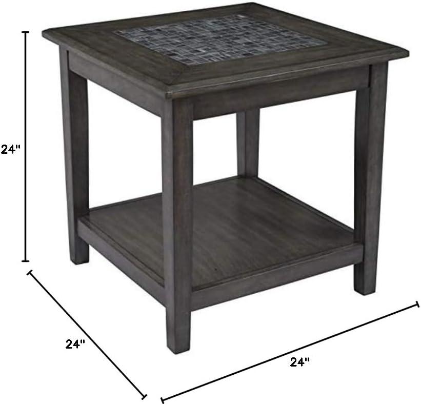 Jofran Baroque End Table with Mosaic Tile Inlay
