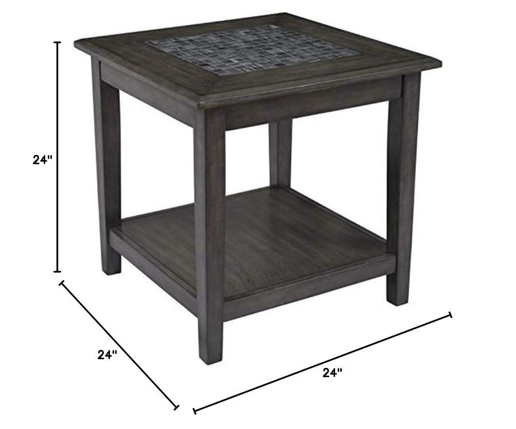 Jofran Baroque End Table with Mosaic Tile Inlay