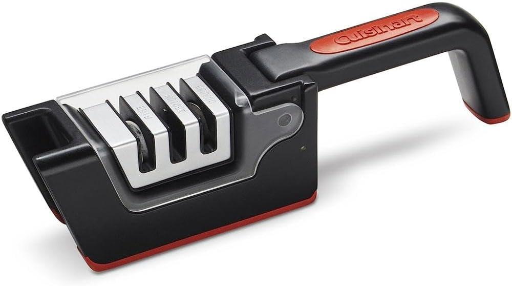 Cuisinart Black and Red 3-Slot Foldable Knife Sharpener