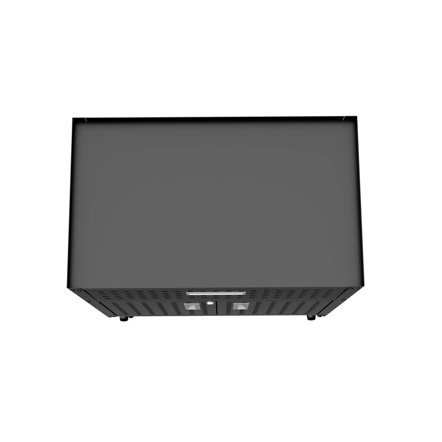 Manhattan Comfort Floating Metal Garage Cabinet Charcoal, Gray