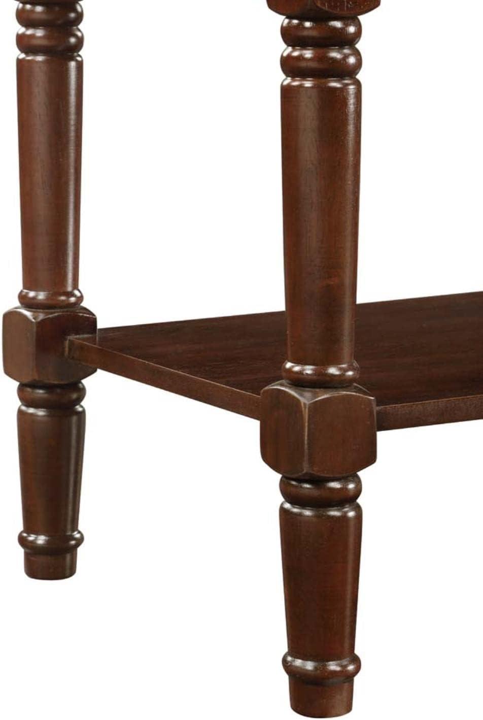 Convenience Concepts Country Oxford 2 Drawer Console Table with Shelves, Espresso
