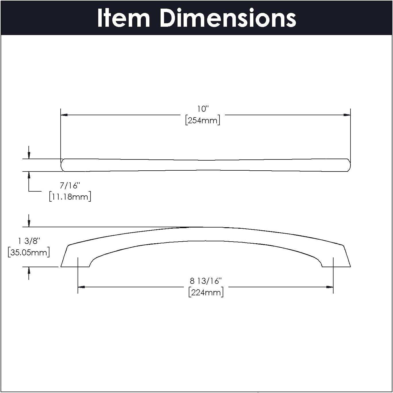 Stainless Steel Modern Polished Cup Cabinet Handles with Mounting Hardware