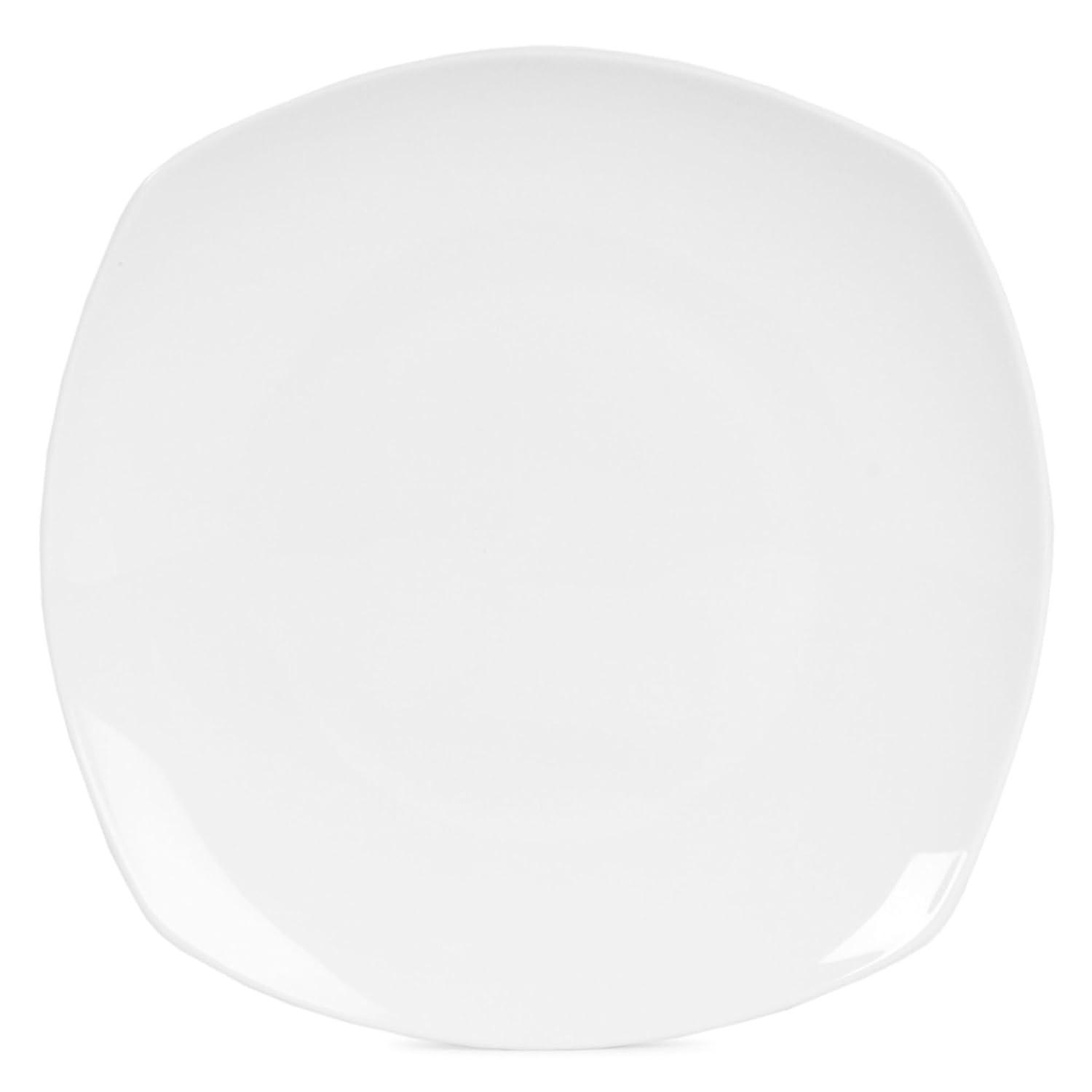 Fitz and Floyd Nevaeh White 12-Piece Lightweight Bone China Dinnerware Set, Service for 4