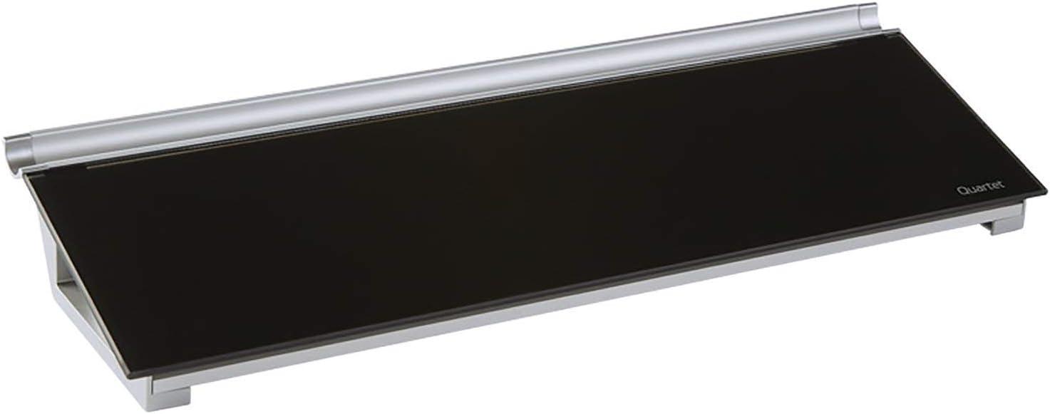 Elevate 48" x 36" Black Glass Frameless Desktop Dry-Erase Pad