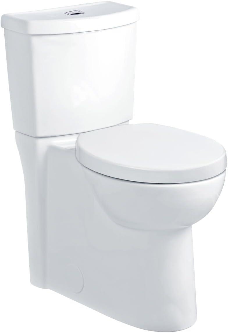 White Round Dual Flush High Efficiency Two-Piece Toilet