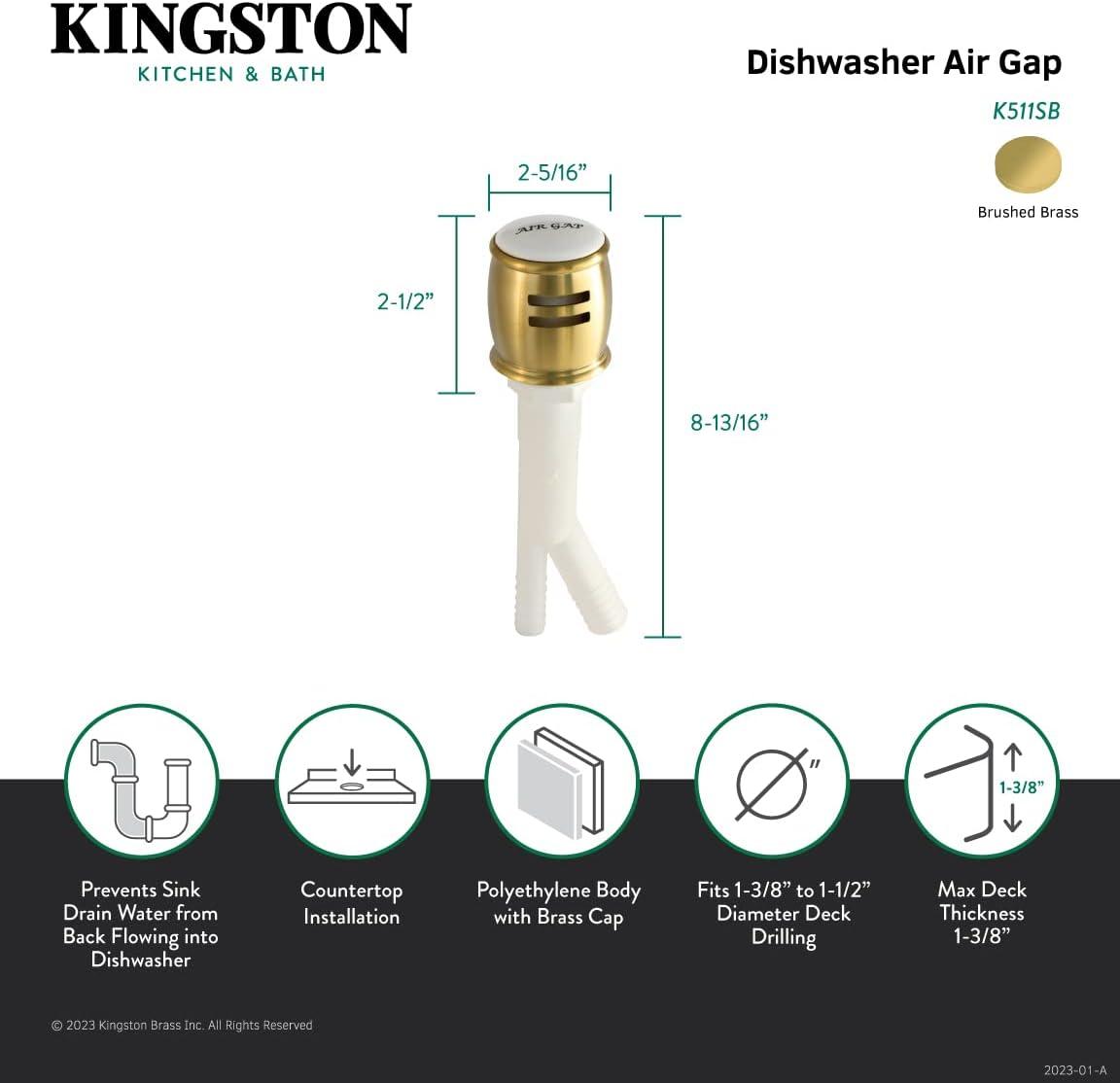 Kingston Brass Heritage Dishwasher Air Gap