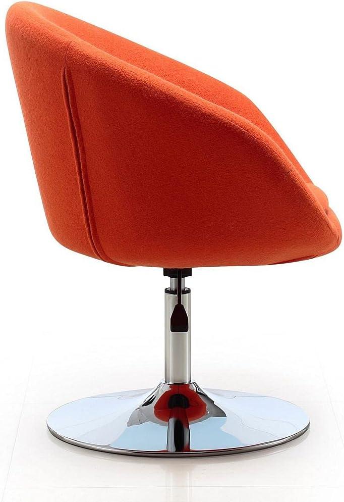 Hopper Orange Wool Blend Adjustable Swivel Chair