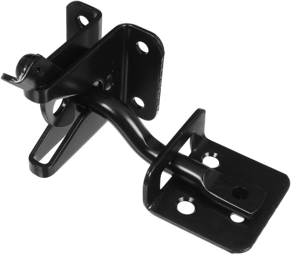 Black Steel Automatic Gate Latch for In-Swing Gates