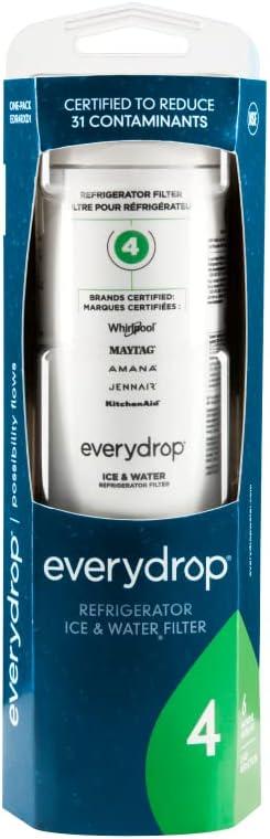 Whirlpool Ice and Water Refrigerator Filter 4, Single-Pack