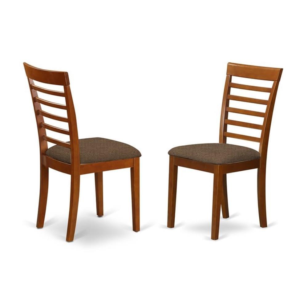 Dining Room Set - Oval Dining Leaf With Dining Chairs-Finish:Saddle Brown,Number of Items:5,Shape:Oval,Style:Microfiber Seat