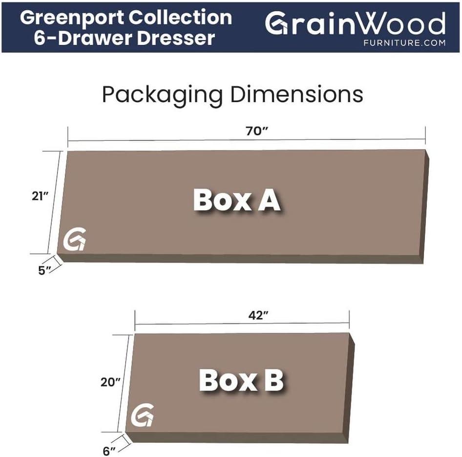 Greenport Solid Wood 63.75'' W 6 - Drawer Dresser