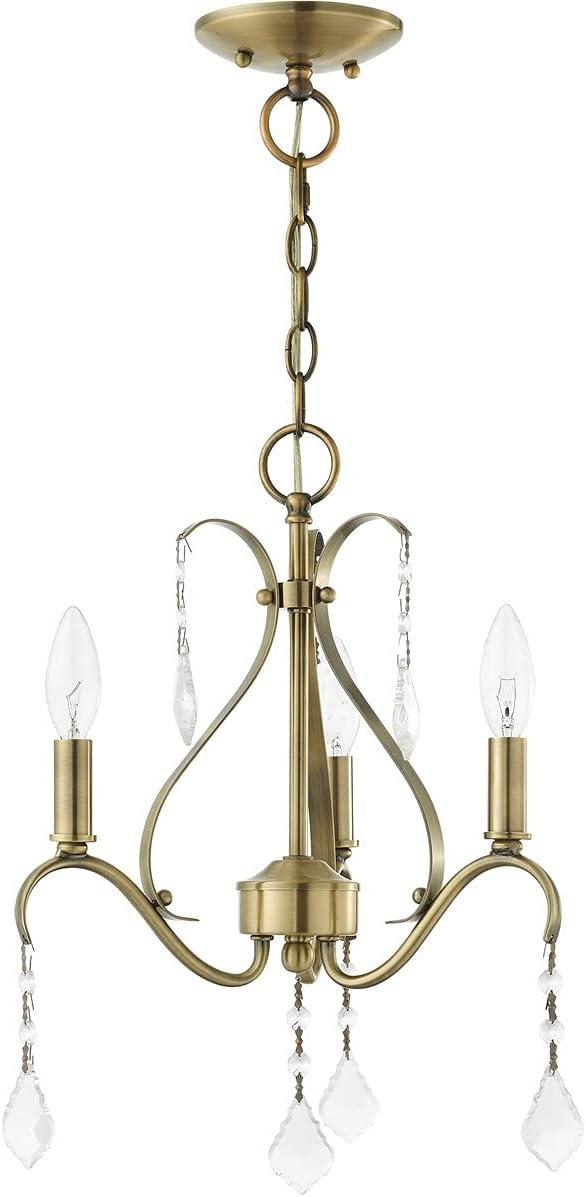 Livex Lighting Caterina 3 - Light Chandelier in  Antique Brass