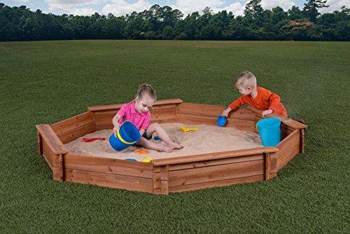 Creative Cedar Designs Creative Cedar Designs 75" x 72" x 9" Solid Wood Octagon Sandbox with Cover