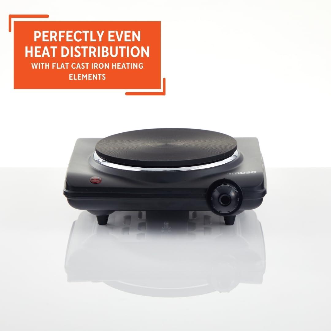 IMUSA Single Electric Hot Plate, Black