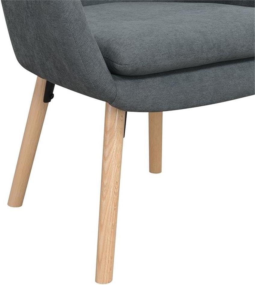 Convenience Concepts Take a Seat Charlotte Wingback Upholstered Accent Armchair, Slate Gray Fabric