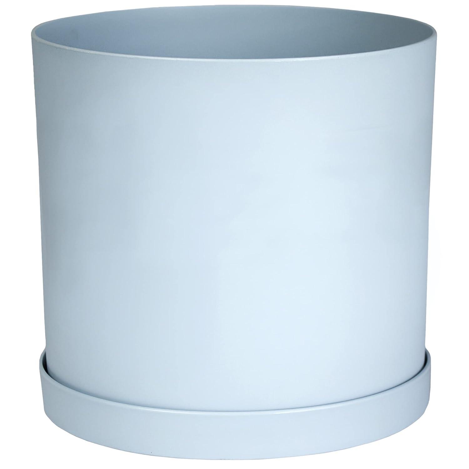 Bloem Mathers 9.625 in. H X 18 in. D Resin Planter Misty Blue