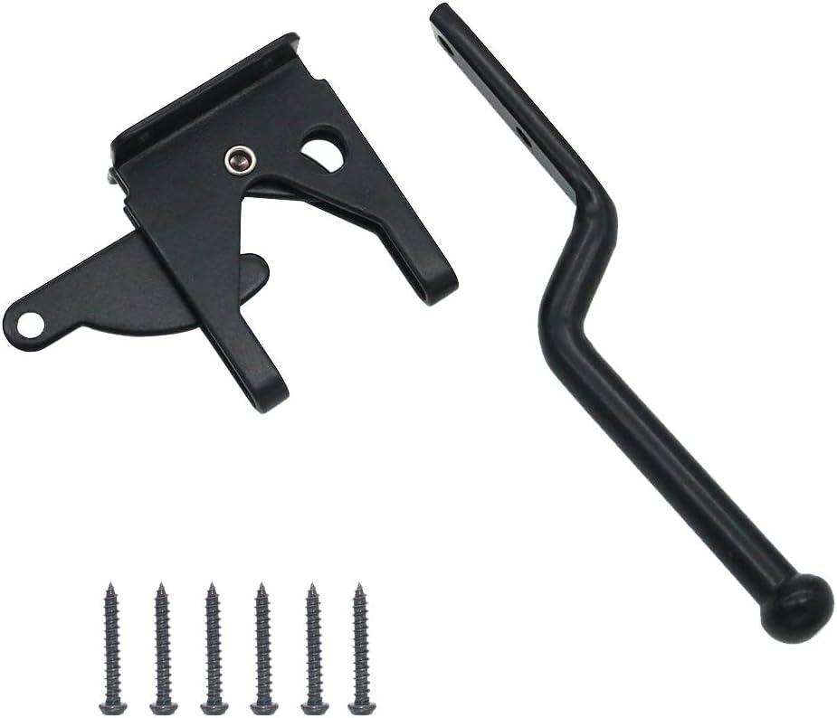 2 Pieces (8 inch) NUZAMAS T-Strap Heavy Duty Shed Hinges + Door Latch Set, Gate Strap Hinge, Door Barn Gates Hinges Black Wrought Hardware Iron Rustproof