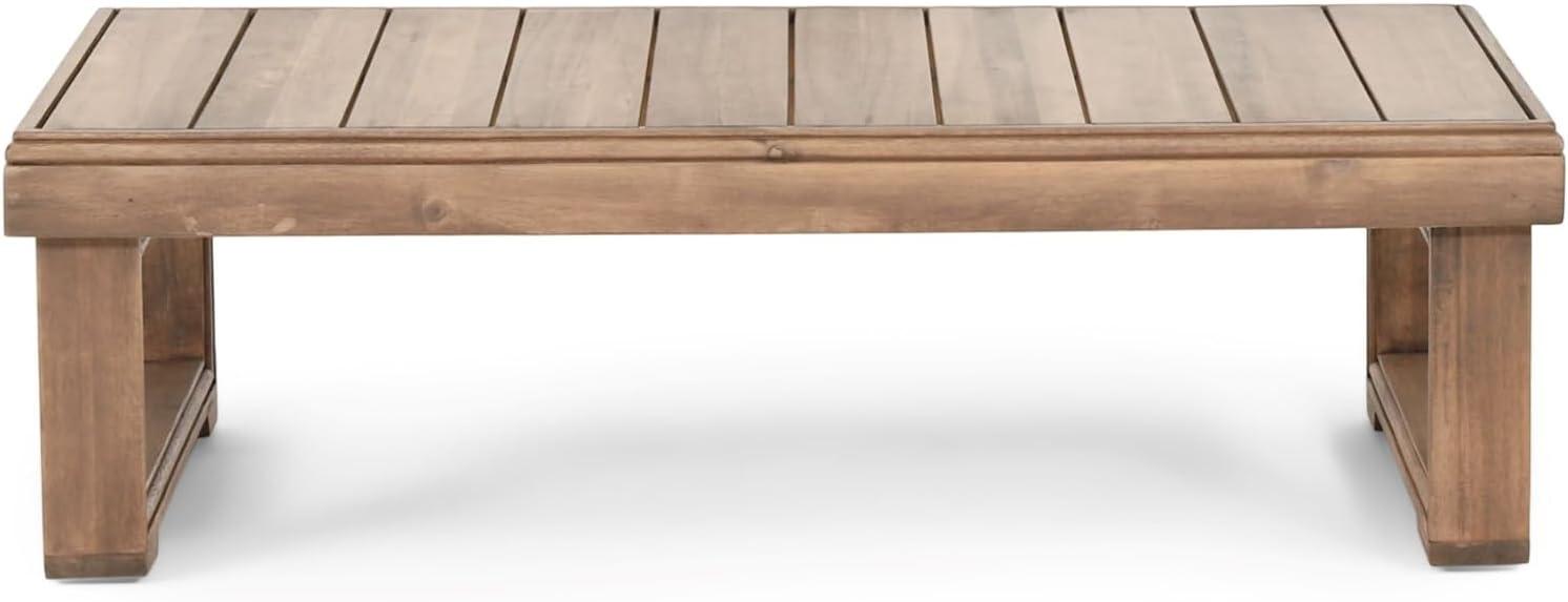 Westchester Brown Acacia Wood Rectangular Outdoor Coffee Table