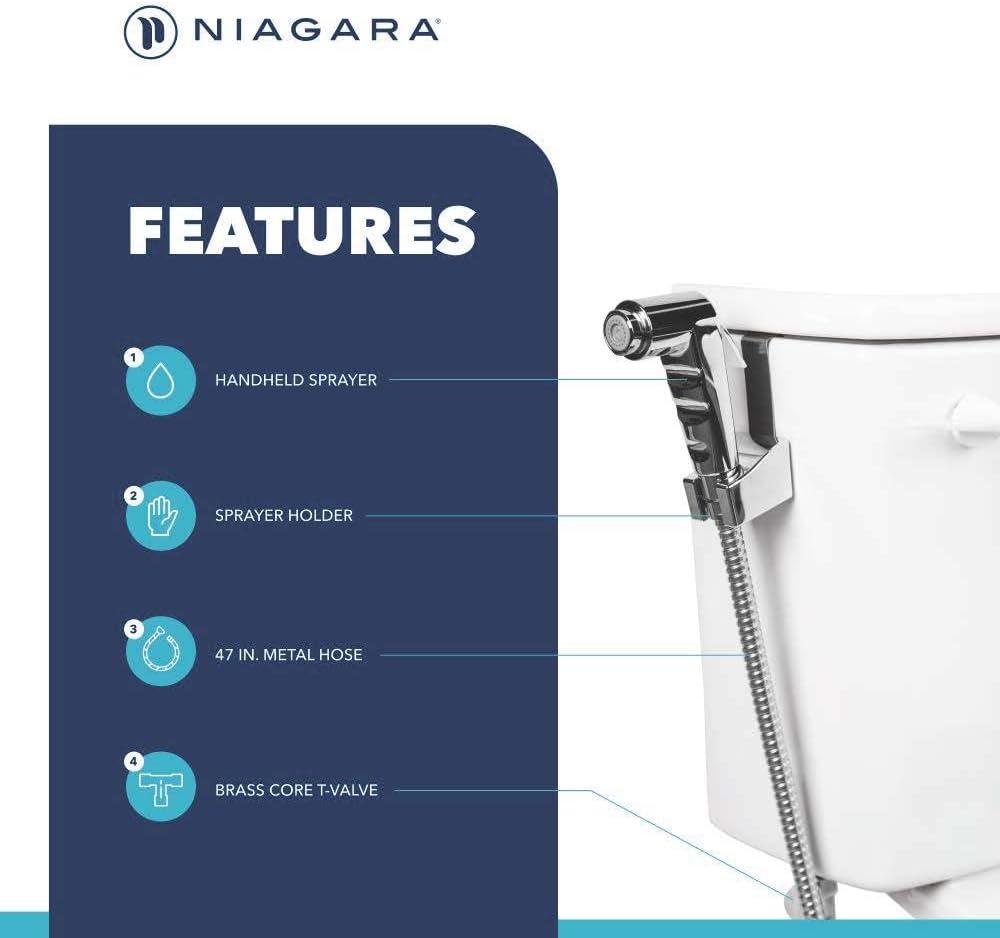 Niagara Chrome Handheld Bidet Sprayer with Dual Spray Options