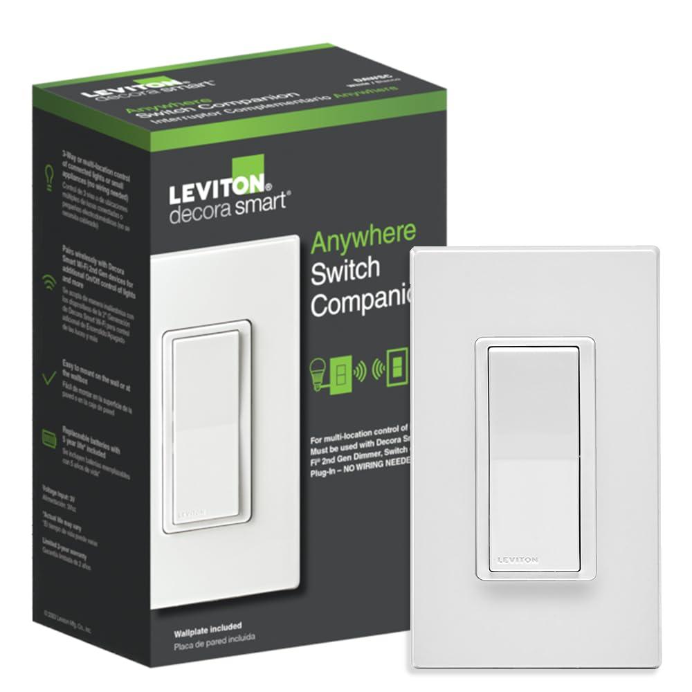 Leviton Manufacturing 3009173 Decora Smart Anywhere Single Pole or 3-Way WiFi Switch, White