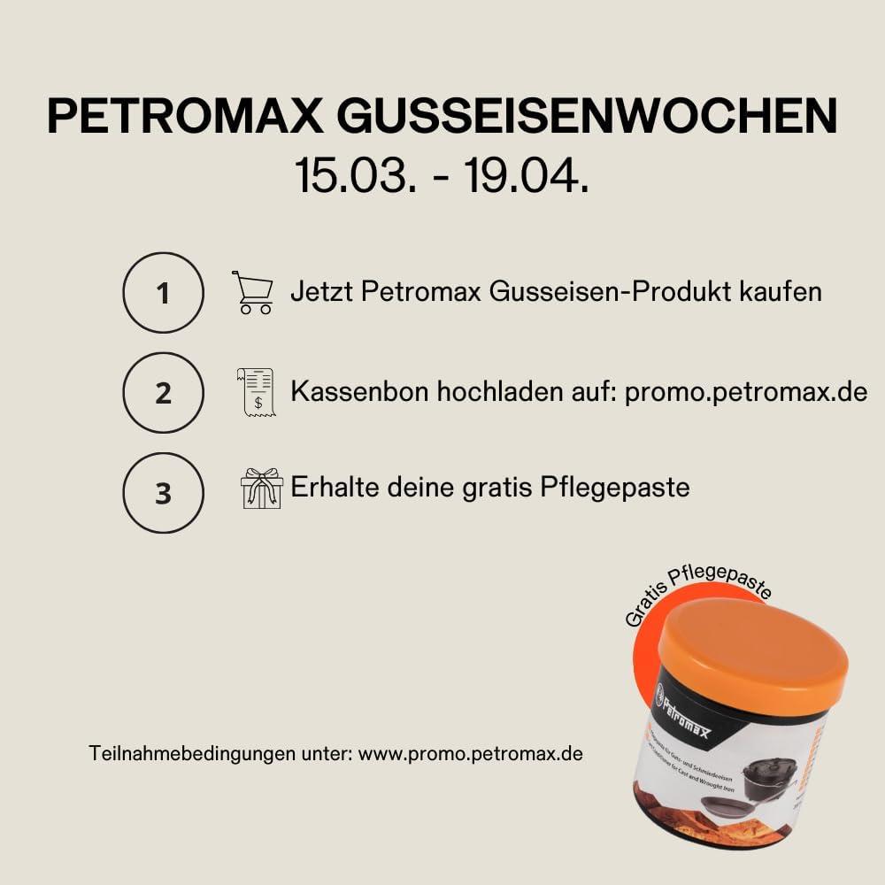 Petromax Loaf Pan with Lid, Large Cast Iron Bakeware Pan with Handles for Campfire or Home Kitchen, Pre-Seasoned, Also Use Lid for Cooking, 5.8 Quart