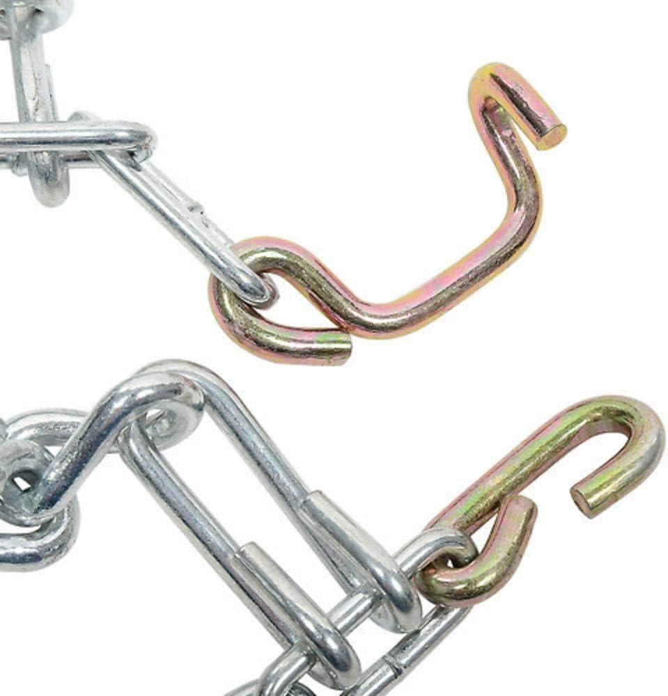 OakTen Set of 2 Tire Chains with Tensioners for Lawn & Garden Tractors Mowers, 2-Link, Fits for Tire Size 22x8x10 22x8x12