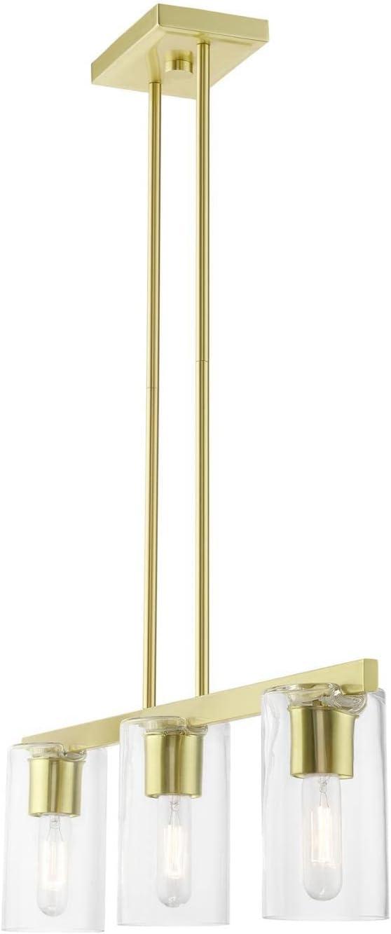 Livex Lighting Clarion 3 - Light Chandelier in  Satin Brass