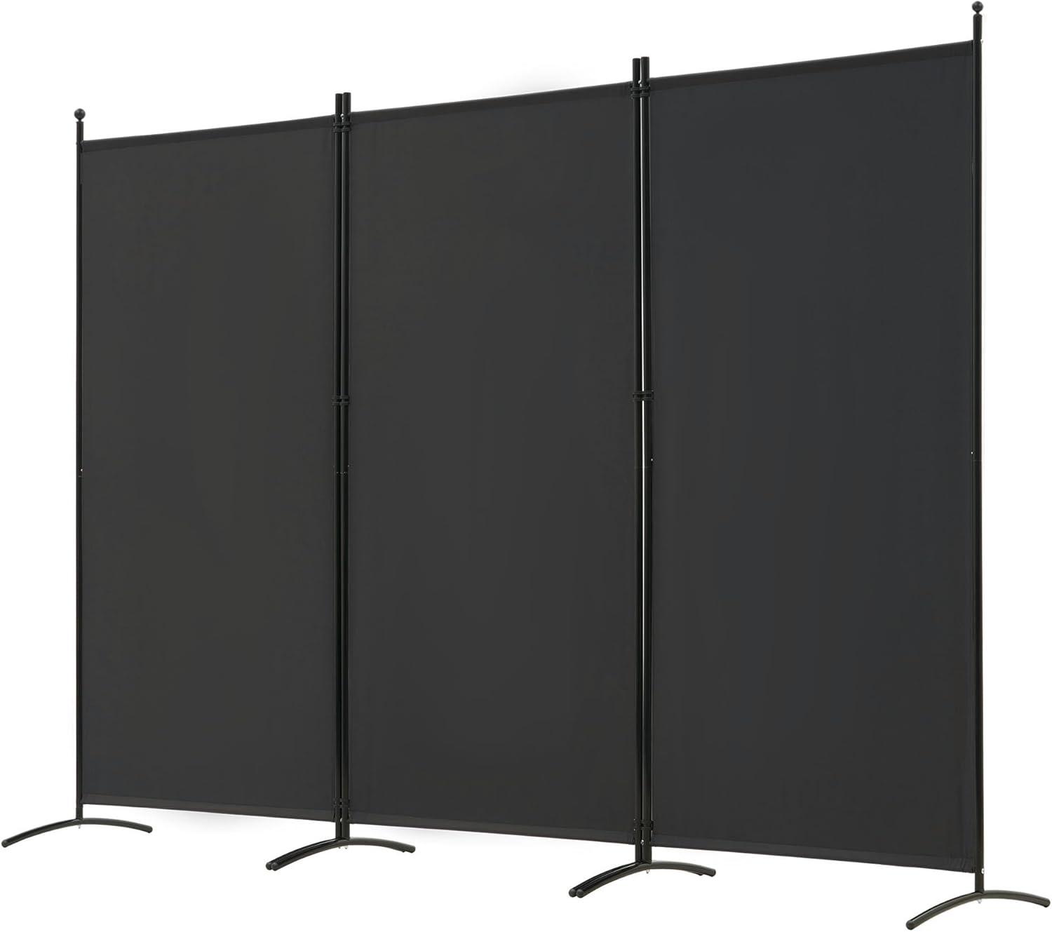 Costway 3-Panel Room Divider Folding Privacy Partition Screen for Office Room White\Black\Brown