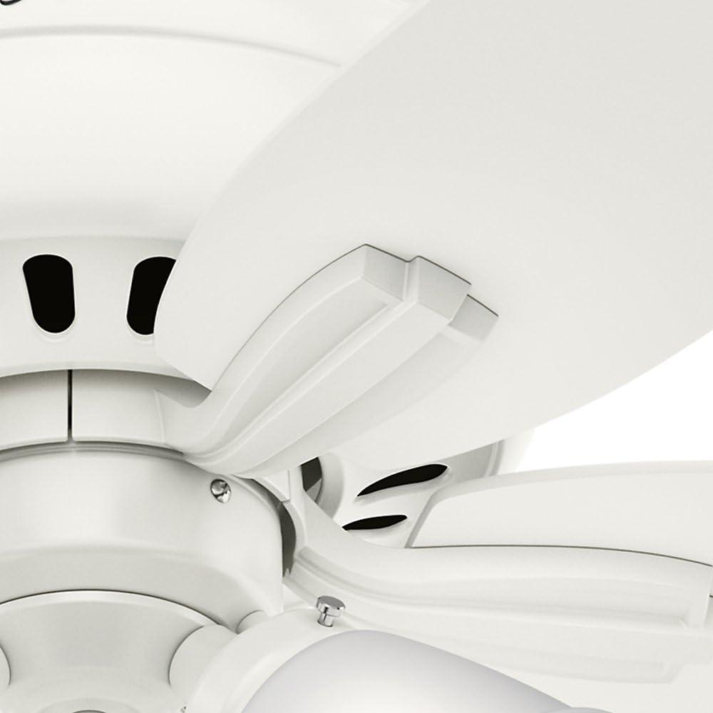 Hunter Fan Newsome 42" 5 - Blade Traditional Indoor Flush Mount Ceiling Fan with Lights and Pull Chains