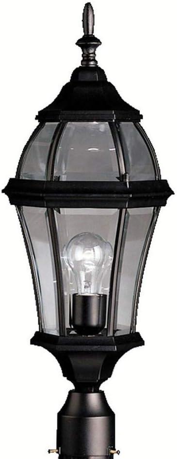 Lachk 9992BK Townhouse Outdoor Post Mount 1-Light, Black