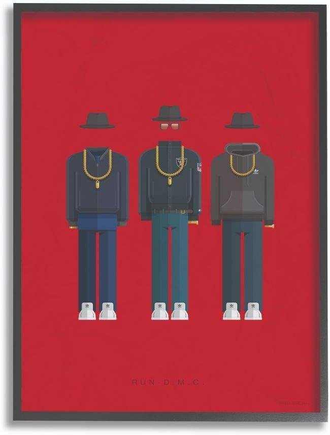 Stupell Industries Run DMC Famous People Characters Fashion Design Framed Wall Art by Fred Birchal