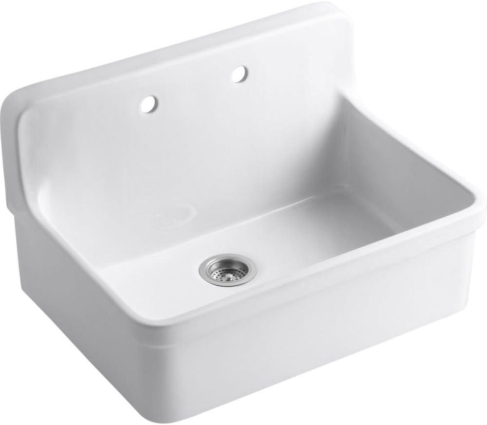 Gilford 30" x 22" x 17-1/2" Wall-Mount/Top-Mount Single-Bowl Kitchen Sink