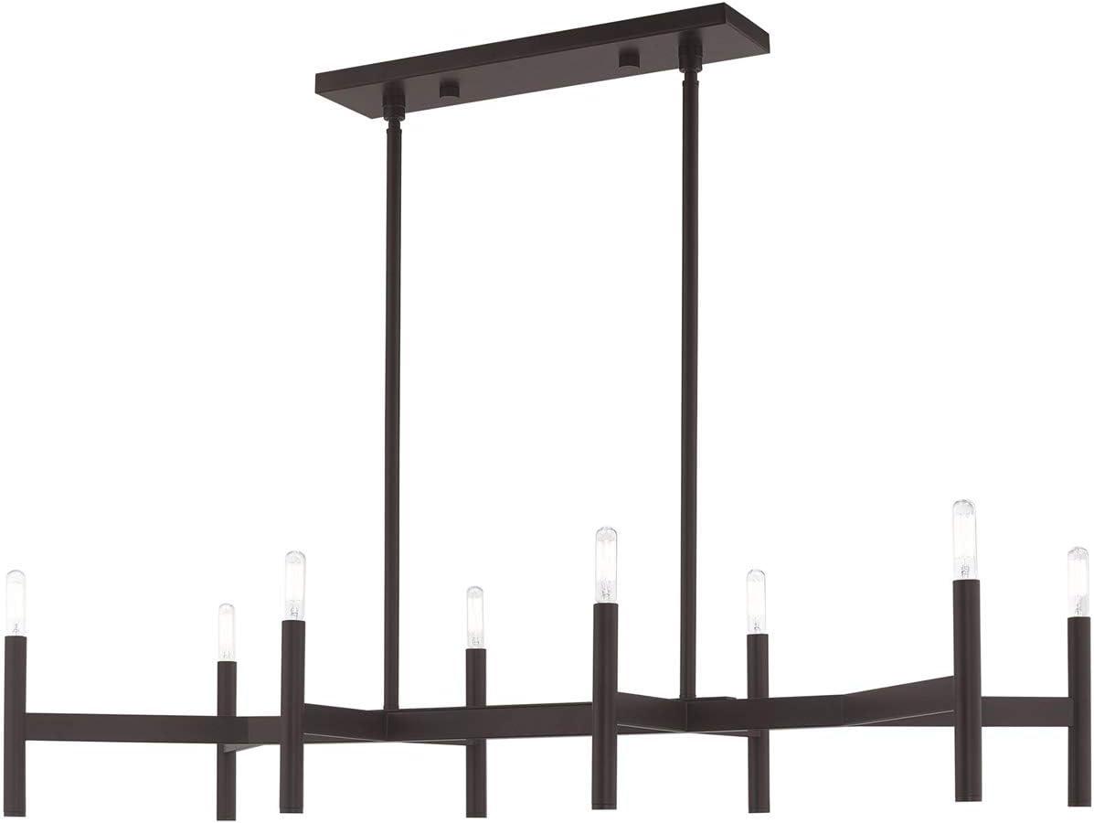 Livex Lighting - Copenhagen - 8 Light Linear Chandelier In Mid Century Modern