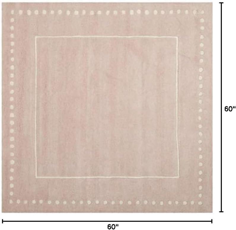 Bella BEL151 Hand Tufted Area Rug - Light Pink/Ivory - 5'x5' - Safavieh.