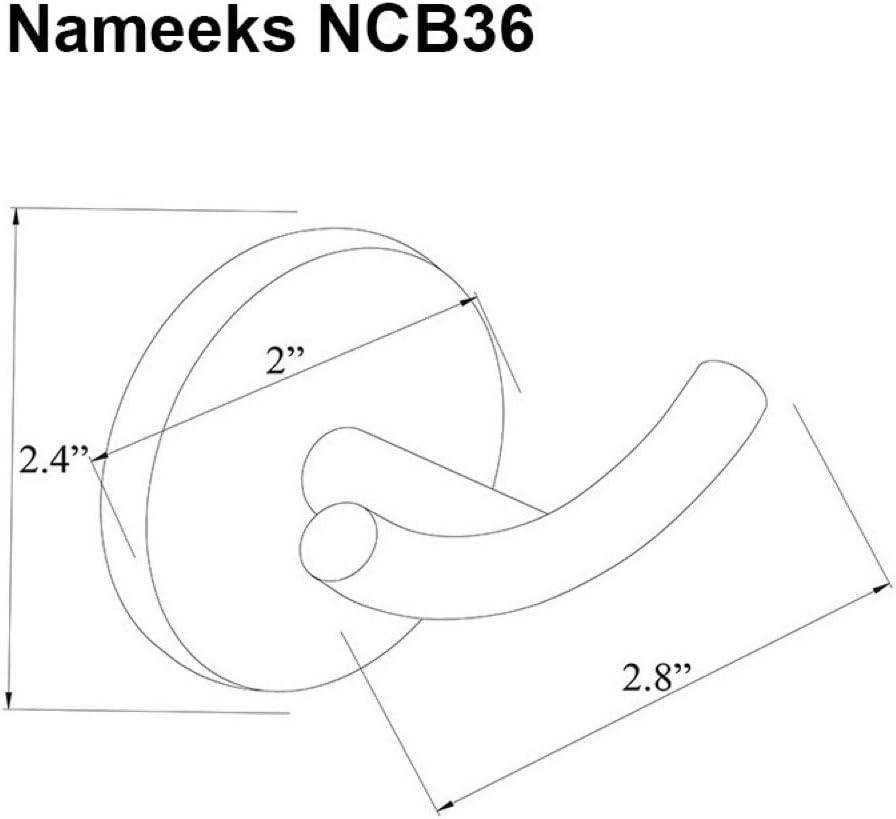 Chrome Round Wall Mounted Bathroom Hook