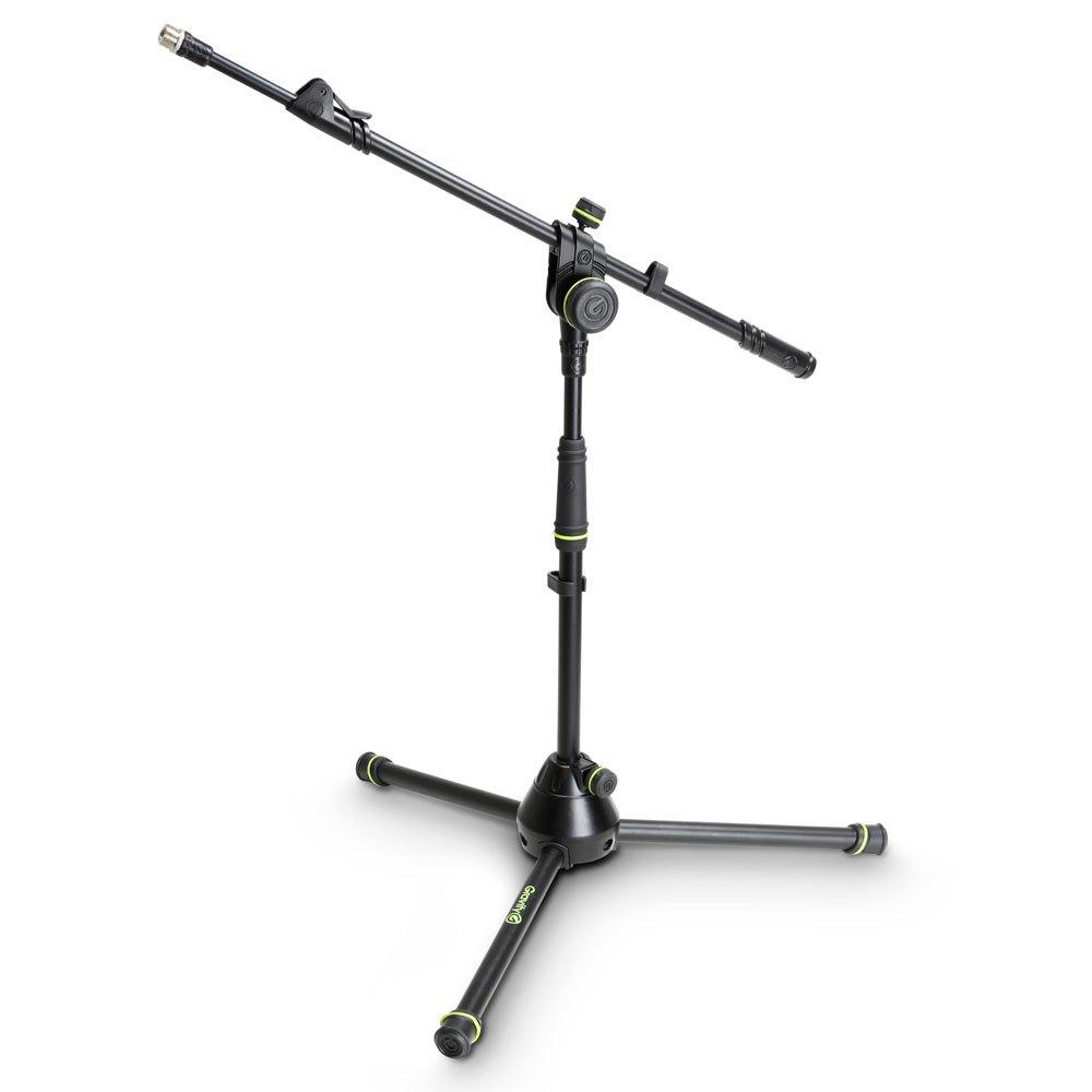 Gravity Stands Microphone Stand With Folding Tripod Base And 2-Point Adjustment Telescoping Boom Short